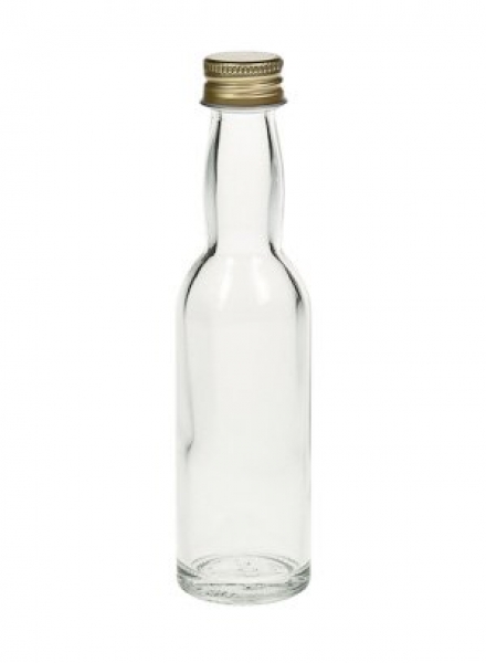 Kropfhalsflasche 40ml weiss, Mündung PP18  Lieferung ohne Verschluss, bei Bedarf bitte separat bestellen.